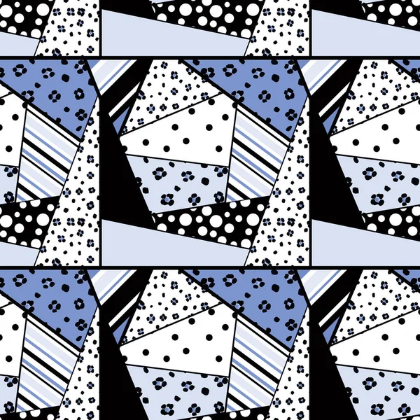 Abstrakt Handritade Sömlösa Färgglada Ljusa Mönster Med Lapptäcke Och Leopardfläckar — Stockfoto