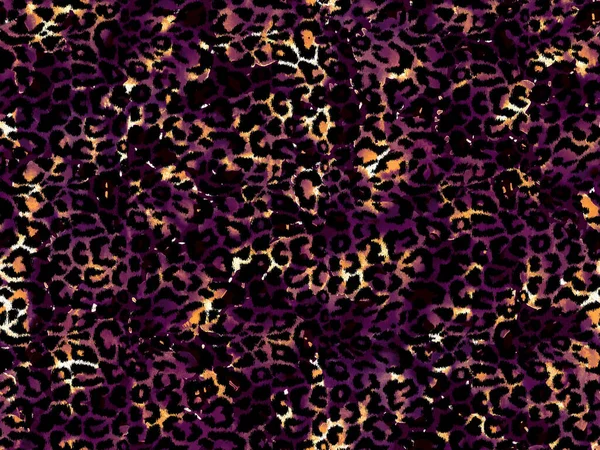 Hand Drawn Seamless Colorful Bright Pattern Leopard Spots — Stock Photo, Image