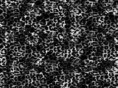 Leopar benekli, renksiz, parlak desenli el çizimi.