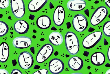 soyut renksiz, duygusal maskeli parlak desen 