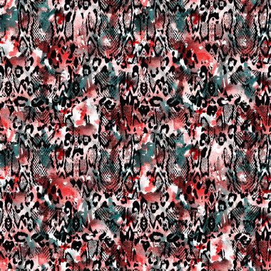 Kusursuz renkli parlak kravat boyalı yılan desenli. 