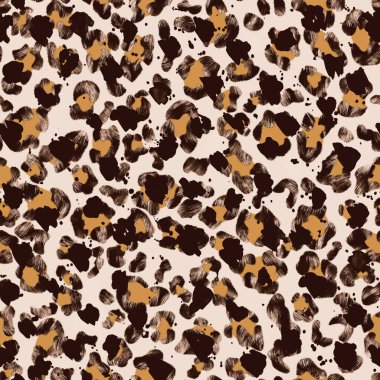 Leopar benekli, renksiz, parlak desenli el çizimi.