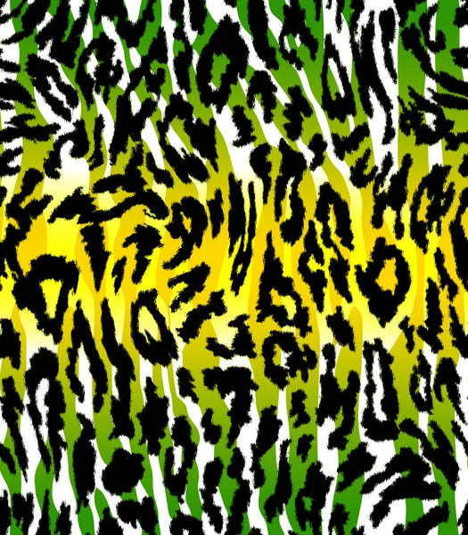 Hand Drawn Seamless Colorful Bright Pattern Leopard Spots — Stock Photo, Image