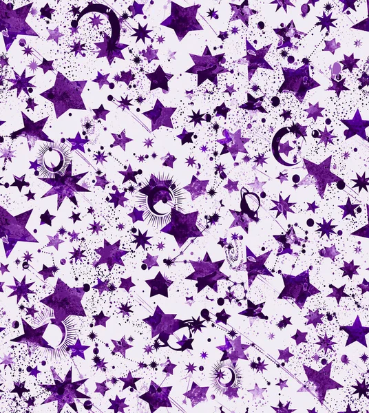 Seamless Colorful Bright Pattern Galaxy Stars — Stock Fotó