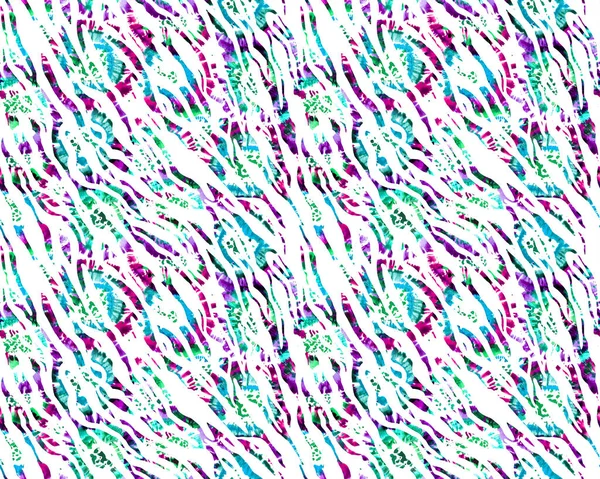 Handgezeichnetes Nahtloses Helles Muster Mit Zebrastreifen — Stockfoto