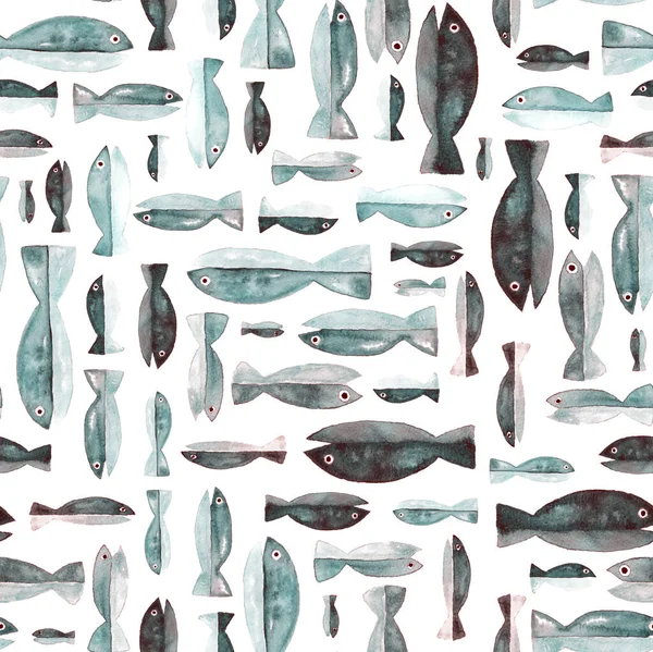 Seamless Colorful Bright Pattern Beautiful Fishes — Stock Photo, Image