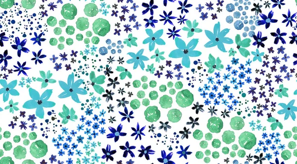 Dibujado Mano Patrón Brillante Colorido Sin Costuras Con Flores Colores —  Fotos de Stock