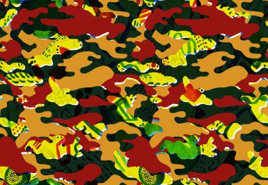 Çizgili ve benekli pürüzsüz renkli desen 