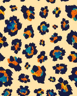 Kusursuz siyah benekli sahte leopar derisi deseni