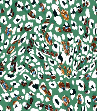 Elleri renksiz parlak desenli bulanık suluboya tropikal yapraklı.