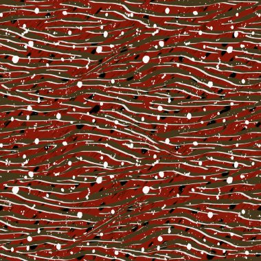 Elleri, bulanık mürekkep lekeleriyle renksiz, parlak desenli.