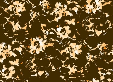 Leopar benekli, renksiz, parlak desenli el çizimi.