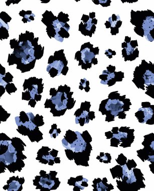 Kusursuz siyah benekli sahte leopar derisi deseni