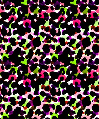 Leopar benekli kusursuz renkli desen 