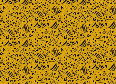 Renkli benekleri olan, renksiz, parlak desenli el çizimi.