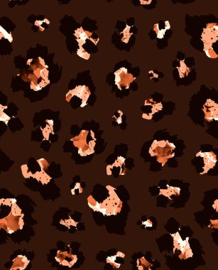 Kusursuz siyah benekli sahte leopar derisi deseni