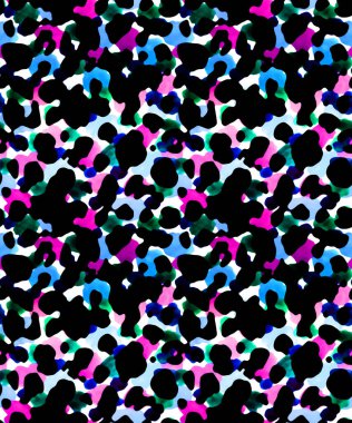 Leopar benekli kusursuz renkli desen 