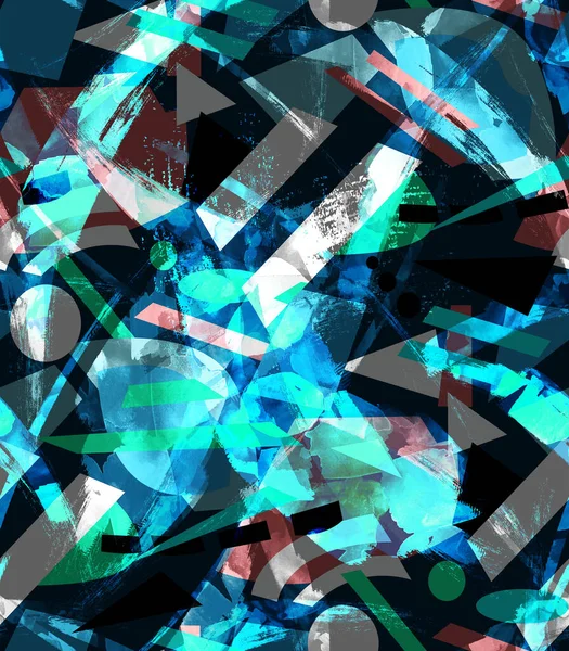 Abstrakt Sömlös Färgglada Ljusa Geometriska Mönster — Stockfoto