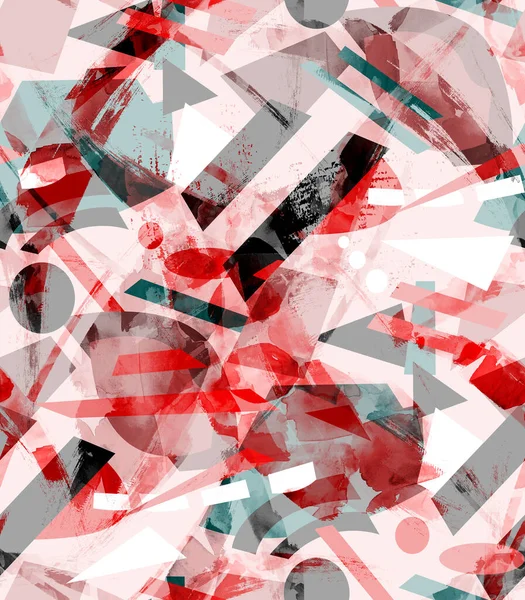 Abstrakcyjny Bezszwowy Kolorowy Jasny Geometryczny Wzór — Zdjęcie stockowe