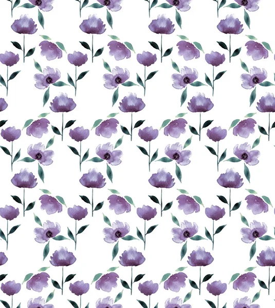 Handgezeichnete Nahtlose Bunte Helle Muster Mit Blumen — Stockfoto