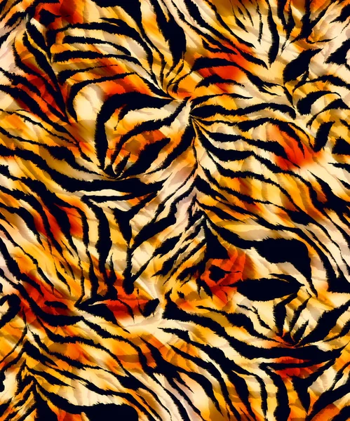 Hand Drawn Seamless Colorful Bright Pattern Zebra Stripes — Stock Photo, Image