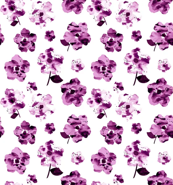 Handgezeichnete Nahtlose Bunte Helle Muster Mit Bunten Ethnischen Blumen — Stockfoto