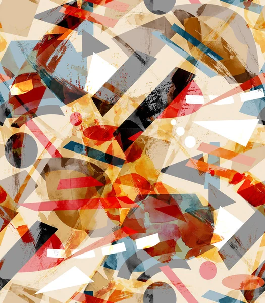 Abstrakt Sömlös Färgglada Ljusa Geometriska Mönster — Stockfoto