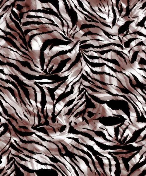 Handritade Sömlösa Färgglada Ljusa Mönster Med Zebra Ränder — Stockfoto