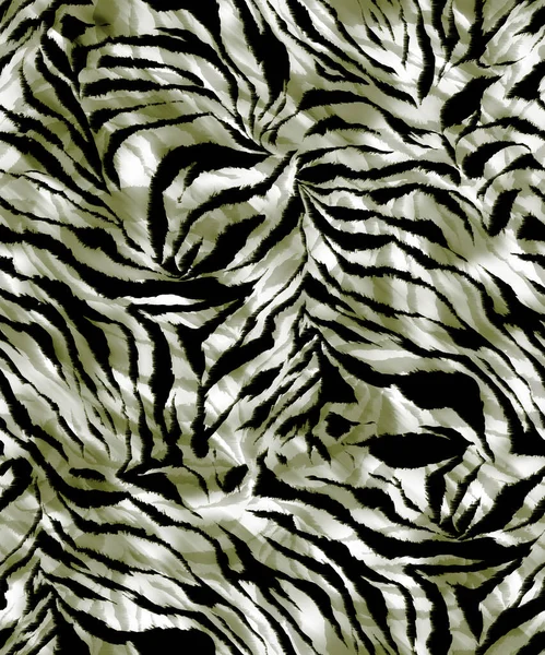 Mão Desenhado Padrão Brilhante Colorido Sem Costura Com Listras Zebra — Fotografia de Stock