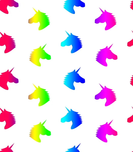 Hand Drawn Seamless Colorful Bright Pattern Colorful Horses — Stock Photo, Image