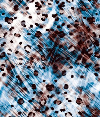 Leopar benekli, renksiz, parlak desenli el çizimi. 