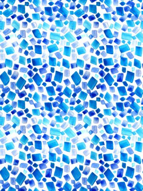 Elleri, bulanık suluboya şekilleriyle renksiz parlak desenler çizmiş.