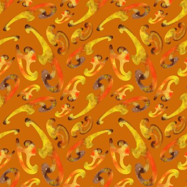 Etnik şekilli, pürüzsüz, parlak desenli el çizimi.