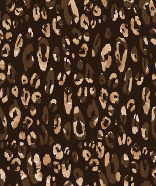 Kusursuz, arka planda çiçekler olan sahte leopar derisi deseni 