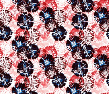 Diy Shibori stilinde el çizimi renksiz parlak desen