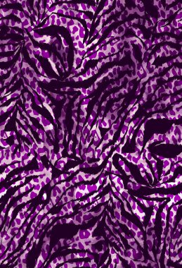 Zebra çizgileri ve leopar benekleri olan kusursuz renkli desenler. 