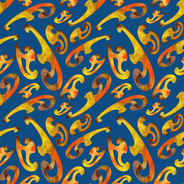 Hand Getekend Naadloze Kleurrijke Heldere Patroon Met Etnische Vormen — Stockfoto