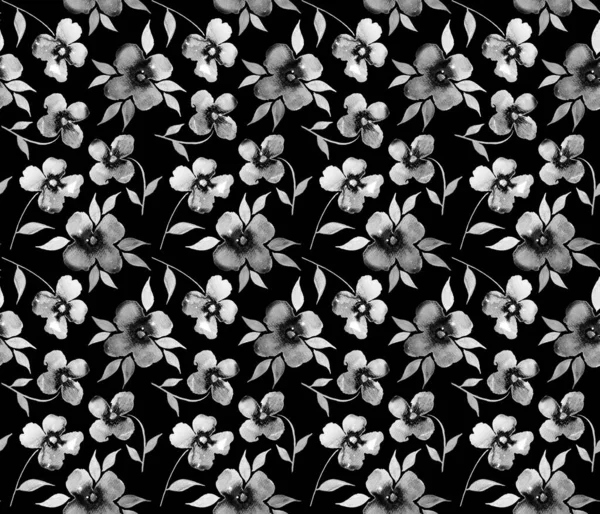 Bezešvé Barevné Jasný Vzor Krásnými Květy — Stock fotografie