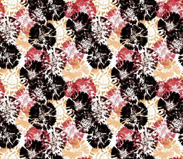 Hand Drawn Seamless Colorful Bright Pattern Diy Shibori Style — Stock Photo, Image