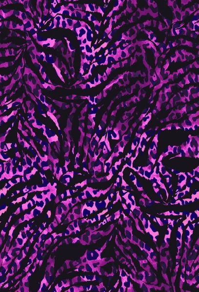 Zebra çizgileri ve leopar benekleri olan kusursuz renkli desenler. 