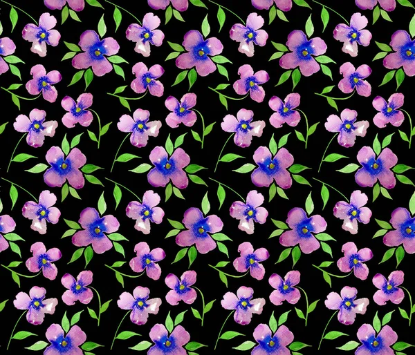 Seamless Colorful Bright Pattern Beautiful Flowers — Stock Photo, Image