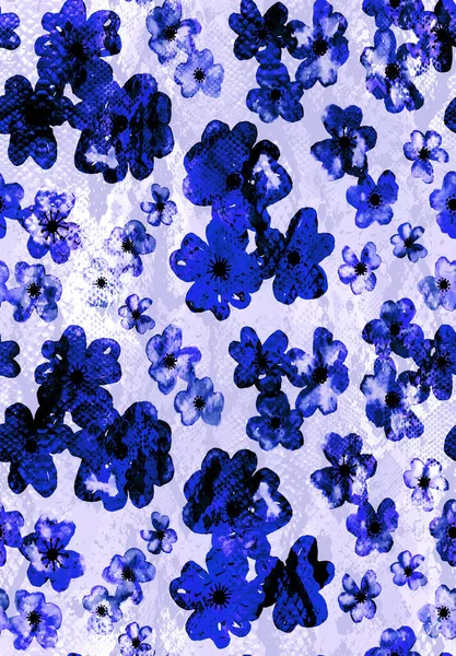 Ręcznie Rysowane Bezszwowe Kolorowy Wzór Węża Kwiatami — Zdjęcie stockowe