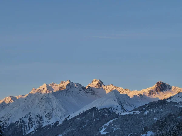 Зимнее Утро Альпах — стоковое фото