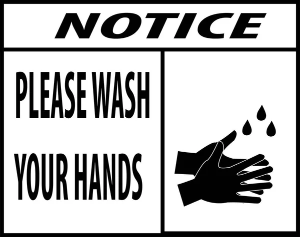 Meddelande Tvätta Händerna Ikon Vektor Illustration — Stock vektor