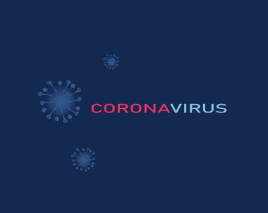 İllüstrasyon için Corona Virüsü, Mavi Hayalet Arkaplan