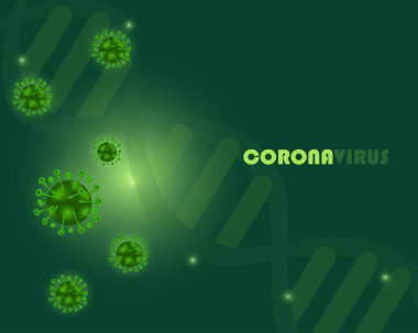 Görüntü için Corona Virüsü, yeşil arkaplan