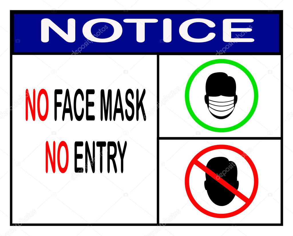 no face mask no entry,icon, notice or clip art