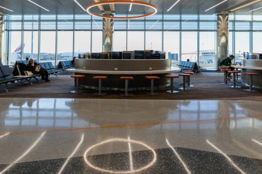 Boston, Amerika Birleşik Devletleri - 20 Şubat 2017: Modern iç uluslararası A