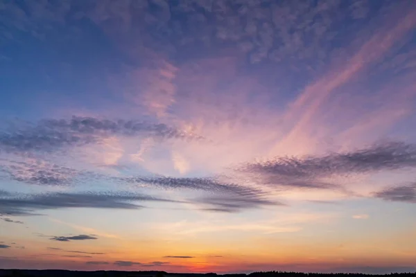 Cielo colorato dopo il tramonto — Foto Stock