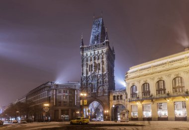 Toz çekici görünümünü Prag, Çek Cumhuriyeti - 8 Ocak 2017: